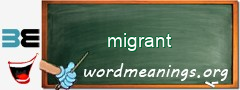 WordMeaning blackboard for migrant